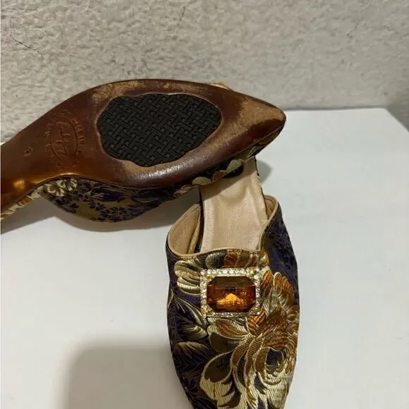 Salpy mules velvet jeweled accent clogs size 7 - Picture 7 of 8